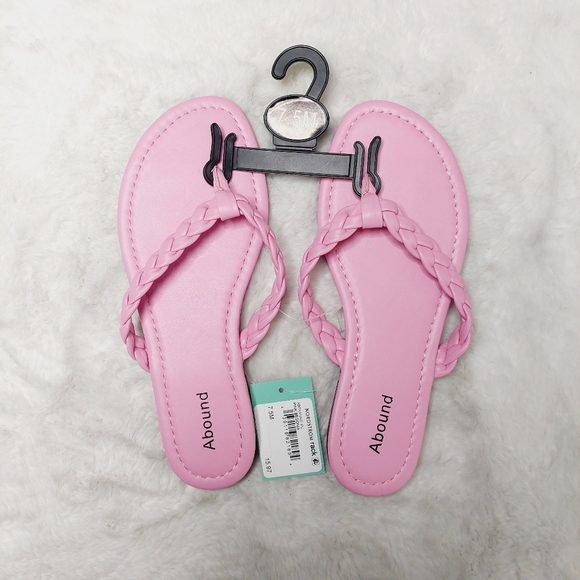 New Bundle of 2 Abound Frannie Brown/ Pink Braided Slip On Sandal S228 - Picture 7 of 11